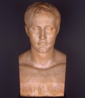 Marble bust of Emperor Napoleon signed 'Canova,' 23 inches high. Estimate  $10,000-$15,000. Image courtesy of Leighton Galleries.